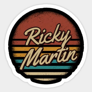 Ricky Martin Retro Style Sticker